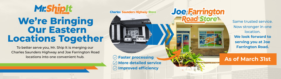   Mr. Ship It is merging eastern locations